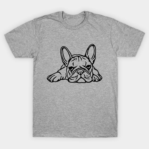 French Bulldog Laying T-Shirt by KayBee Gift Shop